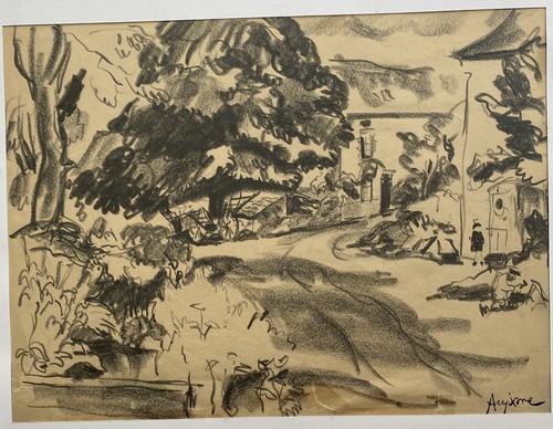 Tableau dessin ferme en - tableau, « ferme