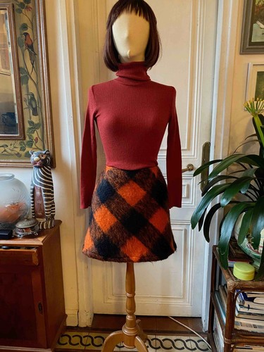 Jupe laine mohair chaude - jupe,