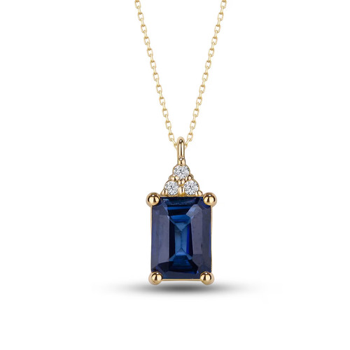Pendentif saphir bleu - saphir, naturel