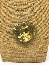 Pendentif ambre coeur cadeau