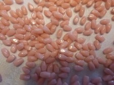 lot de 300 perle ancienne rose  perle de Briare forme dent de lait 7 x 4 mm