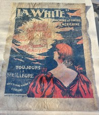 Affiche originale Machine à coudre La White Imprimerie Kossuth Paris