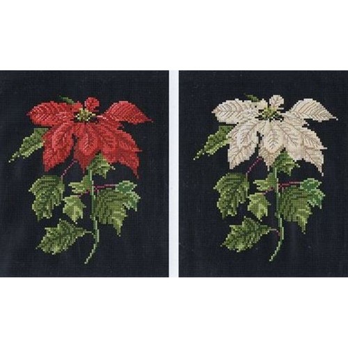 Kit point croix poinsettia - point,