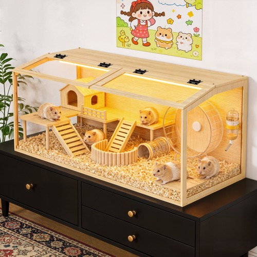 Xxl wooden hamster cage with - wooden,