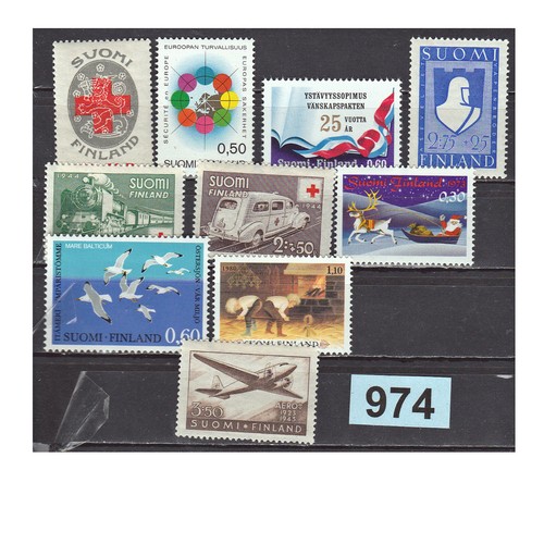 0974 finlande suomi timbres - 0974,