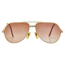 Lunettes de soleil Cartier monture larme dorée 62-14-140 〈verres de...