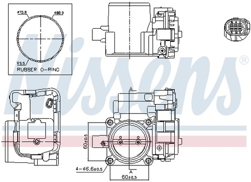 955054 nissens throttle - throttle, body