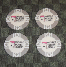 GRIS x 4 : WPT Lot jetons officiels World Poker Tour Girly rose pink women sexy