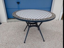 table mosaïque ronde diamètre 1.10m