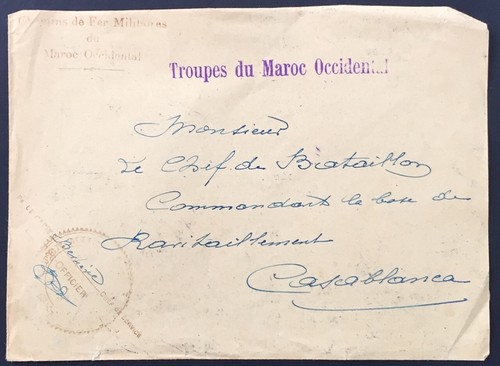 Lettre chemin fer troupes - de,