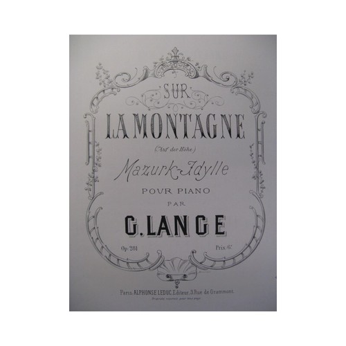 Lange sur montagne piano - lange, la