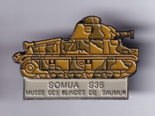 RARE PINS PIN'S .. ARMEE ARMY CHAR TANK BLINDE SOMUA S35 1914 WW 1 SAUMUR 49 ~FY