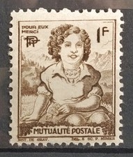 Timbre France bienfaisance des PTT N° 44 Neuf** 1945