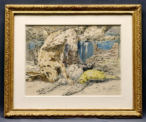 Dessin aquarelle marie - dessin, de