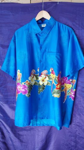 Chemise perroquets fleurs - chemise,