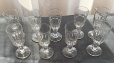 9 VERRES À LIQUEUR Anciens  ,pour Cave A Liqueur,occasion,B