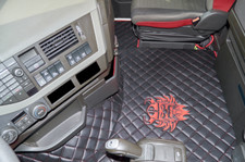 Camion Tapis de Sol Tunnel Simili Cuir Noir Convient pour Volvo FH4 à Partir De