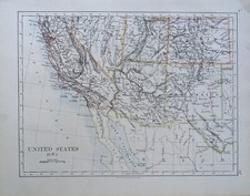 1896 Ancien Carte Sud Ouest