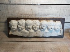 Bas relief plâtre musical anges