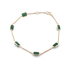 Bracelet émeraude naturelle