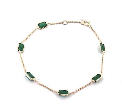Bracelet émeraude naturelle
