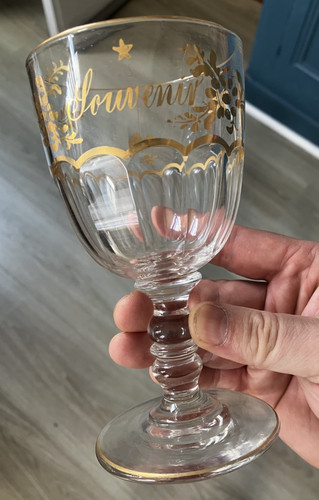 Joli verre cristal xixéme - verre,