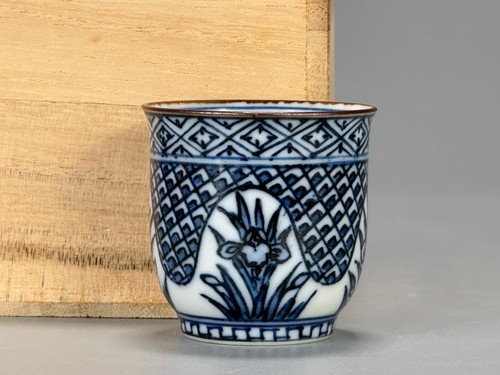 Tasse saké bleu blanc - tasse,