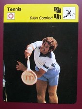TENNIS carte joueur fiche photo BRIAN GOTTFRIED