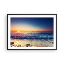 Affiche Poster 70x50cm Tableaux Image Photo mer plage vague Wall Art Decoration