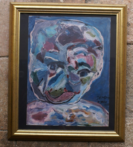 Portrait mou huile sur - portrait,