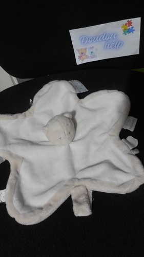 Doudou plat ours tonton beige - plat,