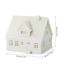 1pc Modèle Maison de Village Blanc Bâtiment N 1:160 Architectural Non Assemblé