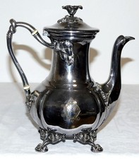 CHRISTOFLE METAL ARGENTÉ ANCIENNE VERSEUSE CAFETIERE THEIERE ART NOUVEAU !