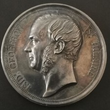 MEDAILLE ARGENT 1884 91g 60mm OSTREICULTURE ISIDORE GEOFFROY SAINT HILAIRE