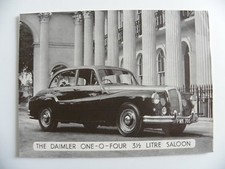 Brochure anglaise DAIMLER One O FOUR 3 1/2 litre SALOON de 1956