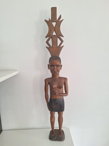 Sculpture statue africaine en - ,