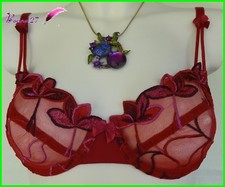 Soutien Gorge MIRIALE Bordeaux Fleur Modèle ROMA du 85B au 100D -  AA33