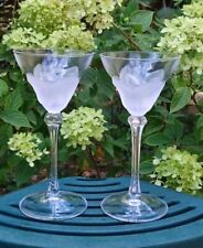 2 CHANDELIERS EN CRISTAL JG DURAND MODÈLE FLORENCE FLEURS GIVRÉES 