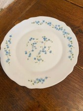 Plat Rond Arcopal Veronica Myosotis 29cm Vintage TBE