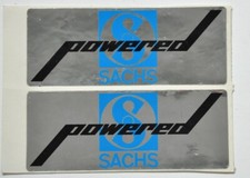 Autocollant SACHS POWERED chromé sticker 12 cm (2 pièces)