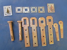 Eléments fixations pour volet porte vitrée pattes clavettes mentonnets fer 