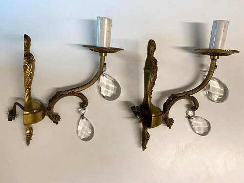 Paire anciennes appliques - anciennes, 1