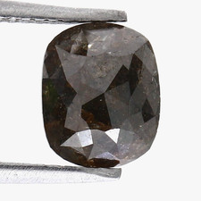 1.68cts 8.5 MM Marron Couleur Forme Ovale Rose Coupe Ample Naturel Diamant Pour