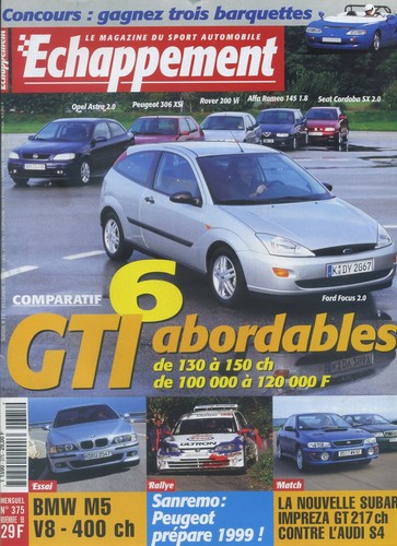 Echappement 375 1998 - echappement, 11/1998