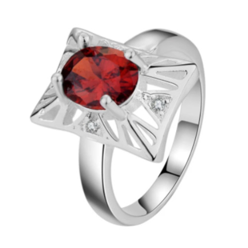 Bague argent tank ruby - bague,