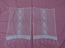 Paire rideau ancien filet - de,