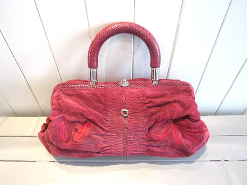 Sac main daim bordeaux - en,