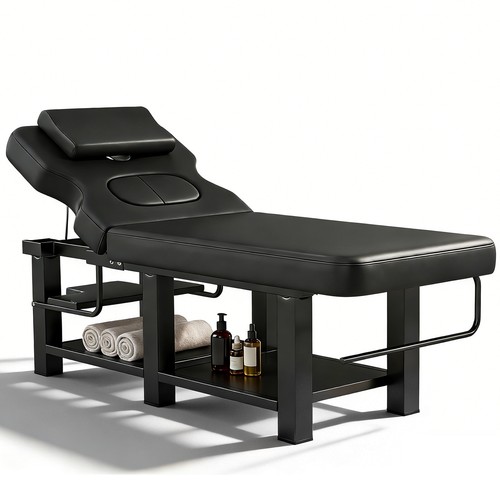 Black massage table facial bed - table,