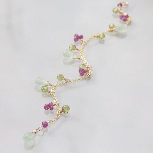 Bracelet saphir rose prehnite - bracelet,