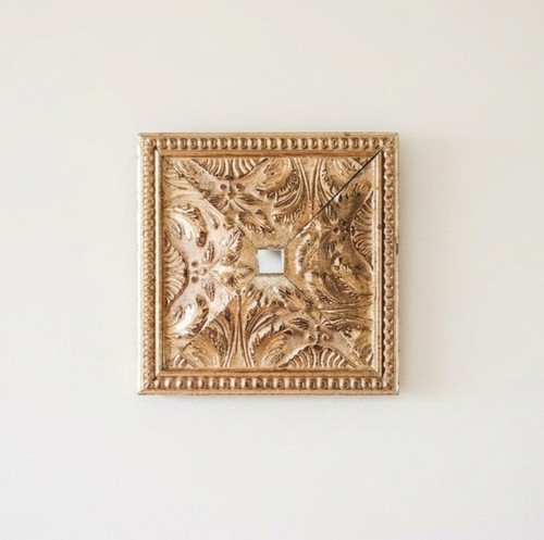 Miroir mural bois doré - mural, en